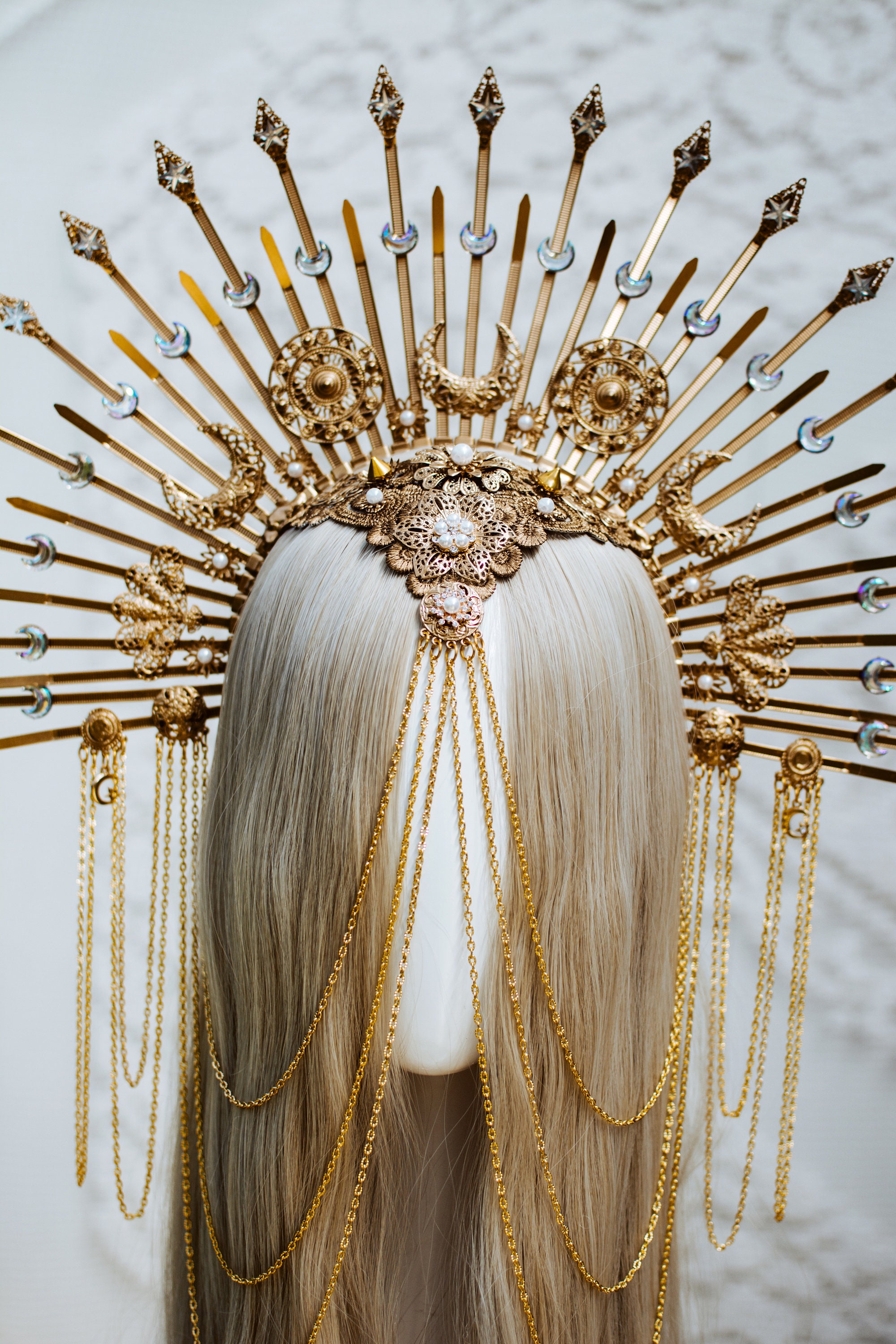 Gold Halo crown Glitter Halo Headpiece Halo headpiece Met Etsy