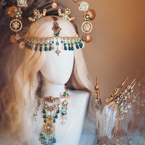 Mermaid Finger Claws, Gold Bracelet, Nails Jewellery, Halloween, Filigree Jewellery, Gold Finger Jewellery, Photo props,Mermaid costume image 8