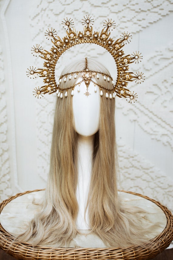 Brown Gold Wedding Fascinator Brown Halo Headband Brown Bronze Halo Crown Brown Headband Hat Chocolate Brown Halo Crown Headpiece