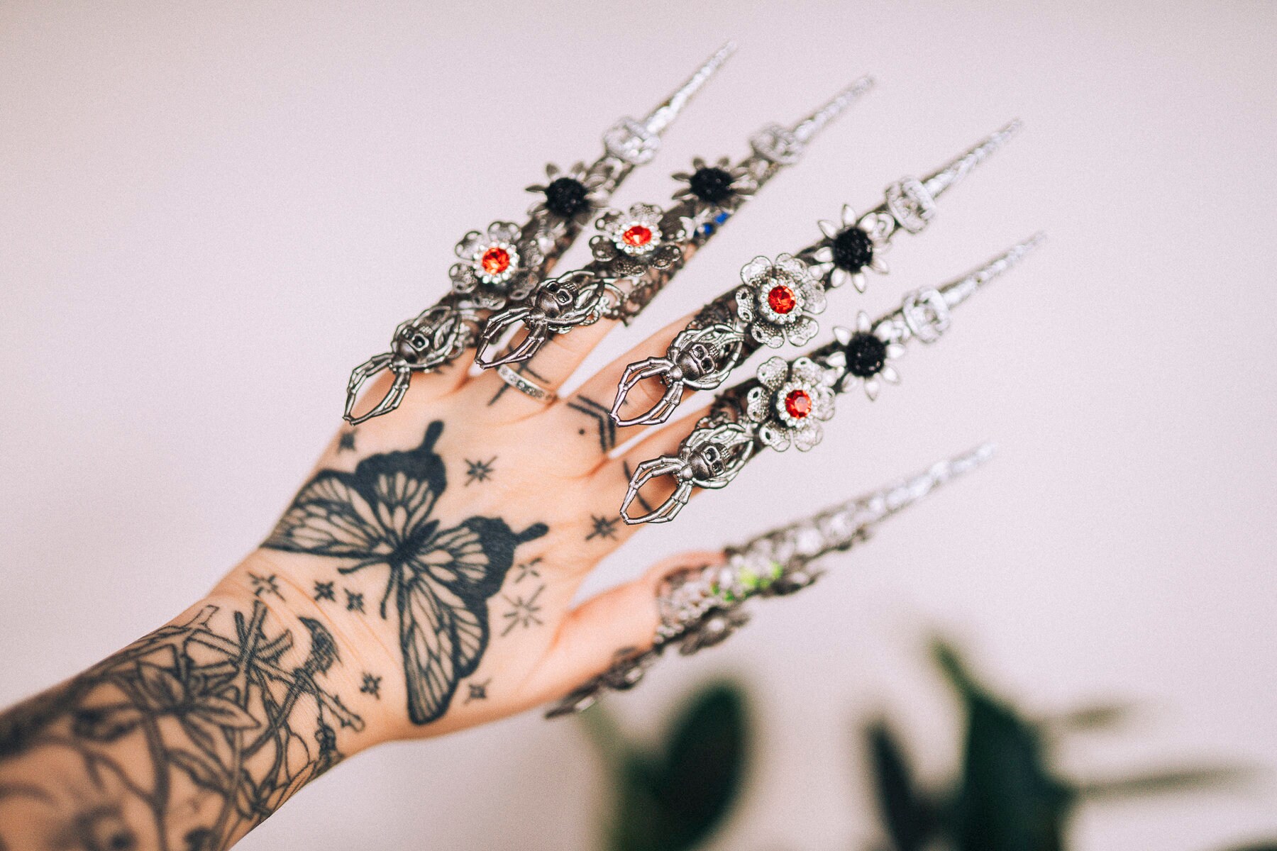 2 Collares Góticos De Encaje Con Colgante De Cristal – Ajustables Para Halloween Y Disfraces