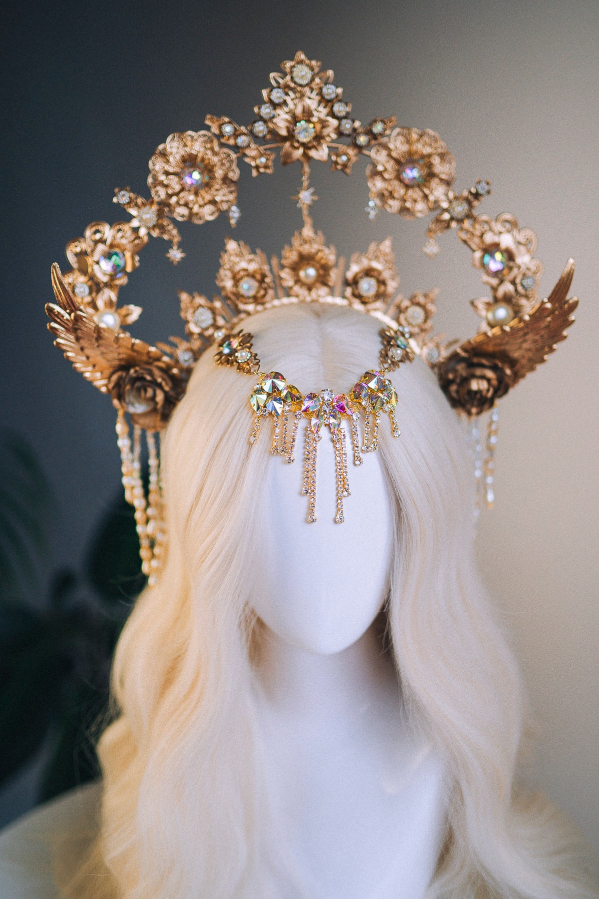 Angel Wings Tiara Wing Tiara - Silver Plated - Liquid Fire Mantra main image 2