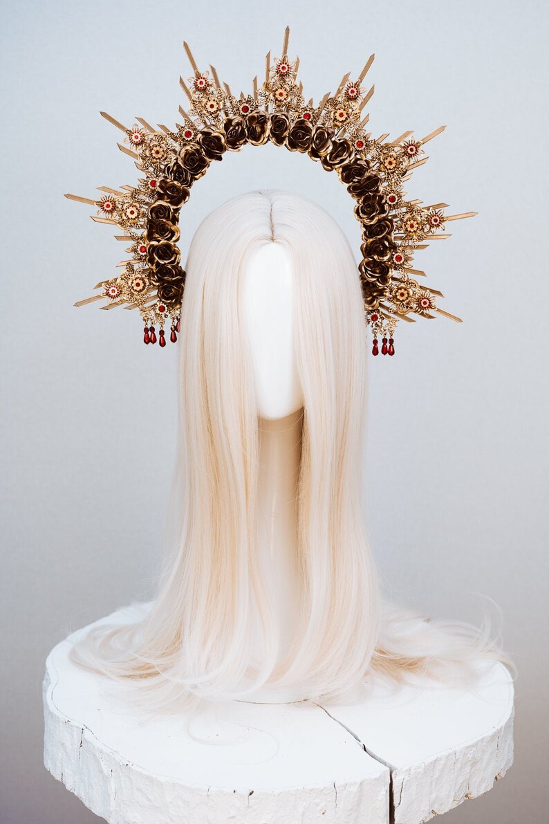 Queen Crown Halo Crown Gold Halo Halo Headlights Halo Etsy