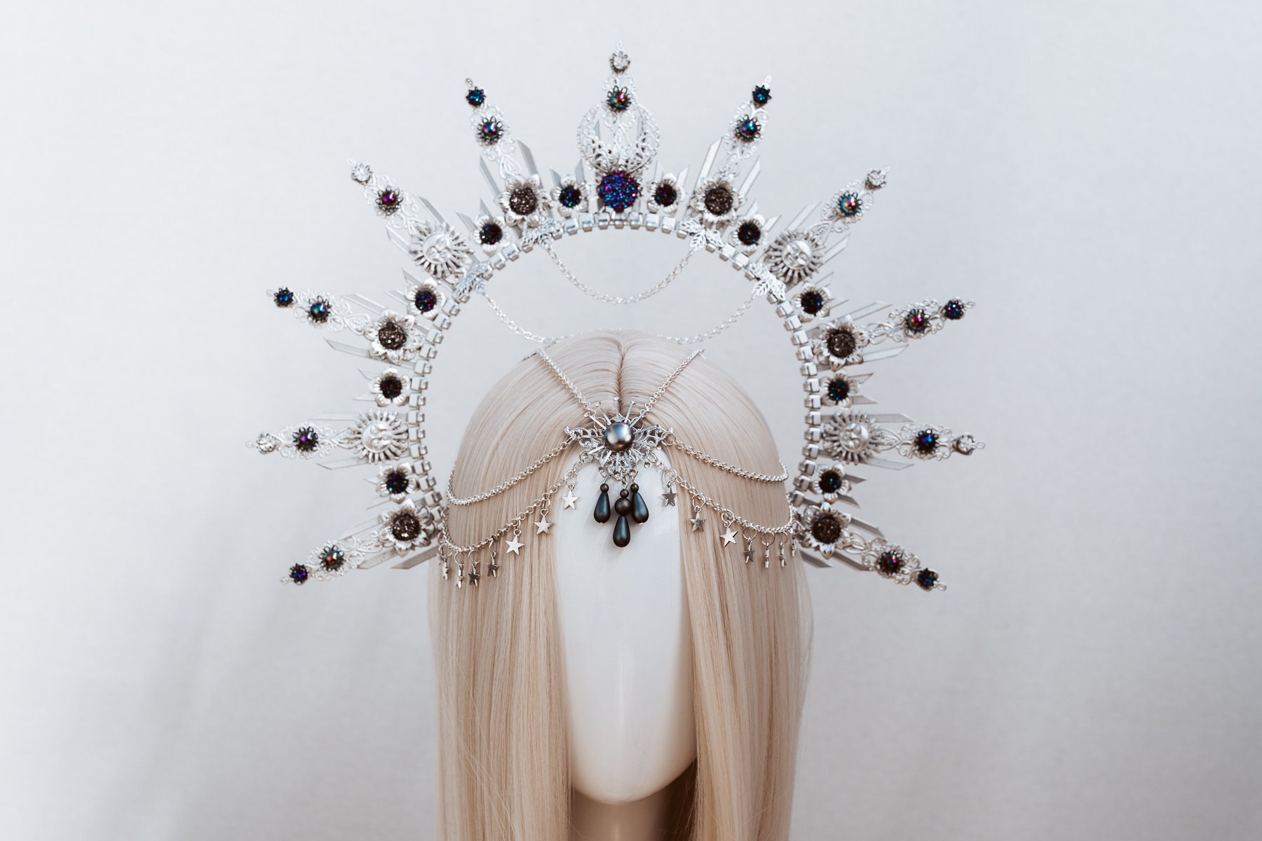 Halo Crown Silver Halo Headband Halo Halo Headpiece Crown
