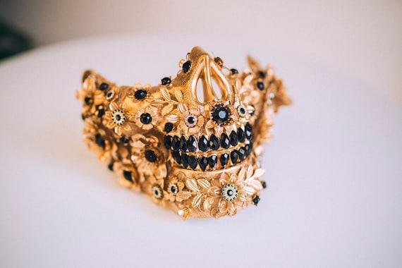 Gold Skull Mask, Burning Man Costume, Festival Jewelry
