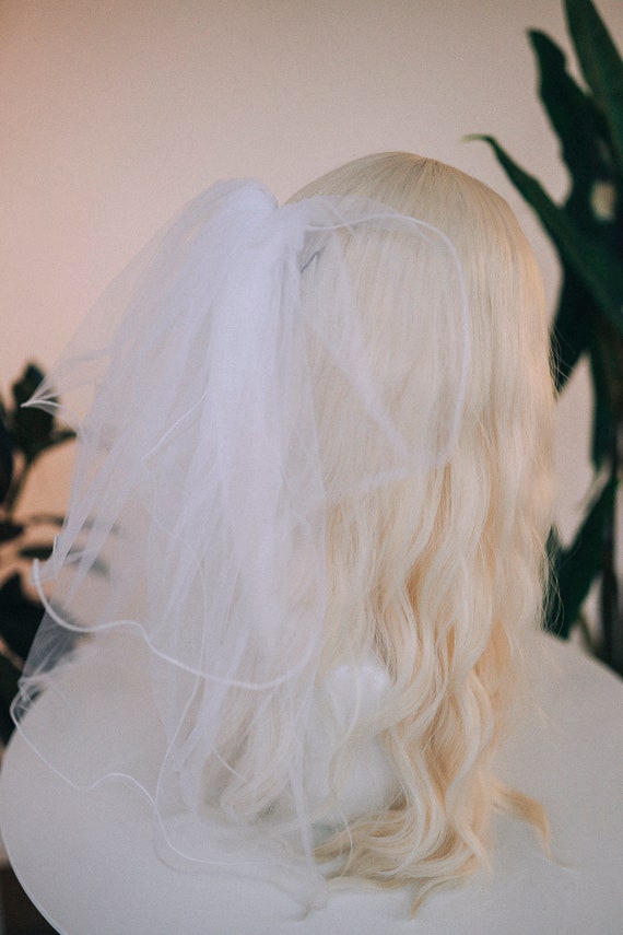 Silver Bride Halo Crown, Bachelorette Headband, Wedding Veil  display picture 3