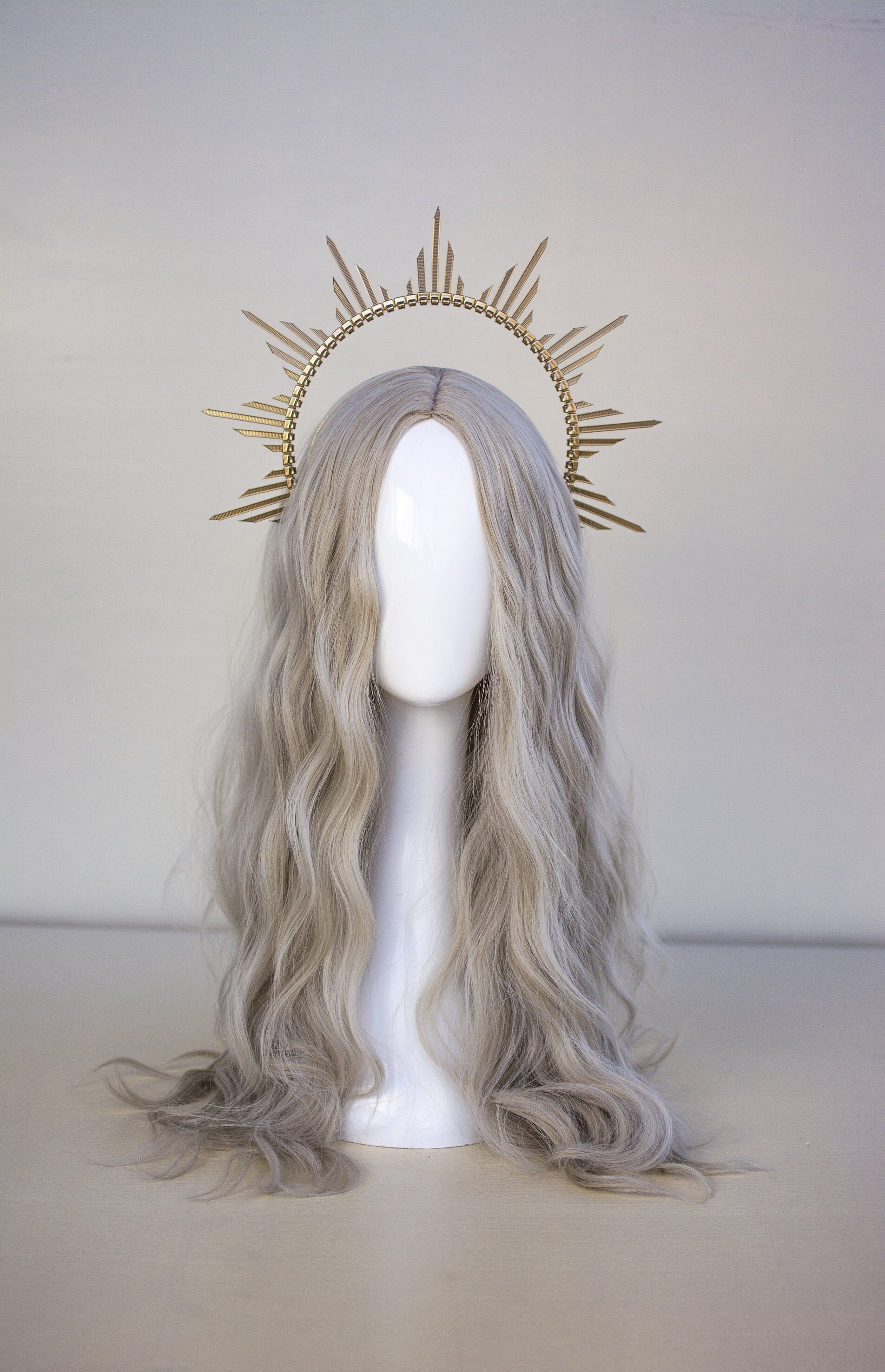 Gold Halo crown Glitter Halo Headpiece Festival crown Etsy