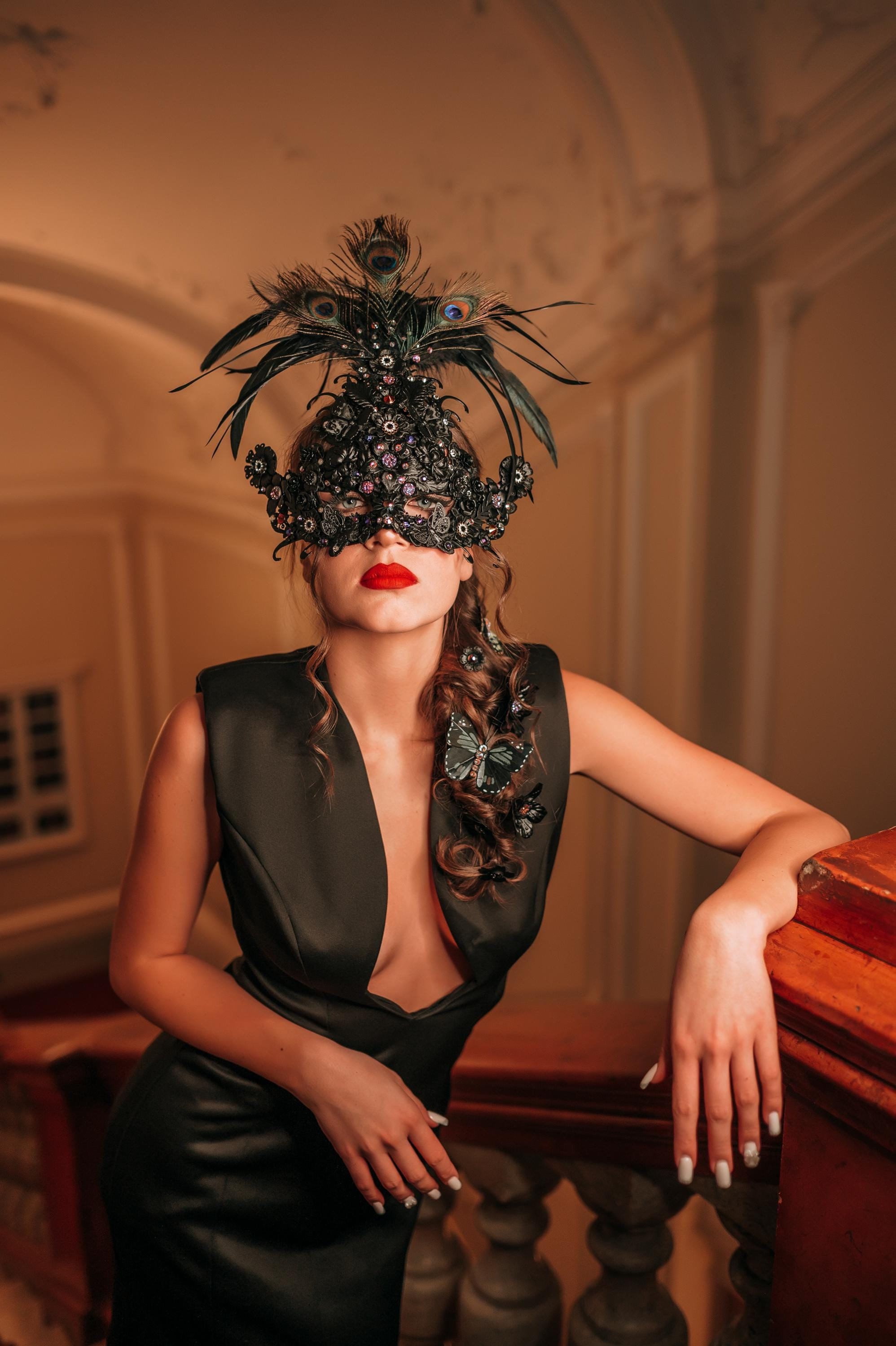 masquerade ball dresses masks Printed Maxi Dress for Women main image 1