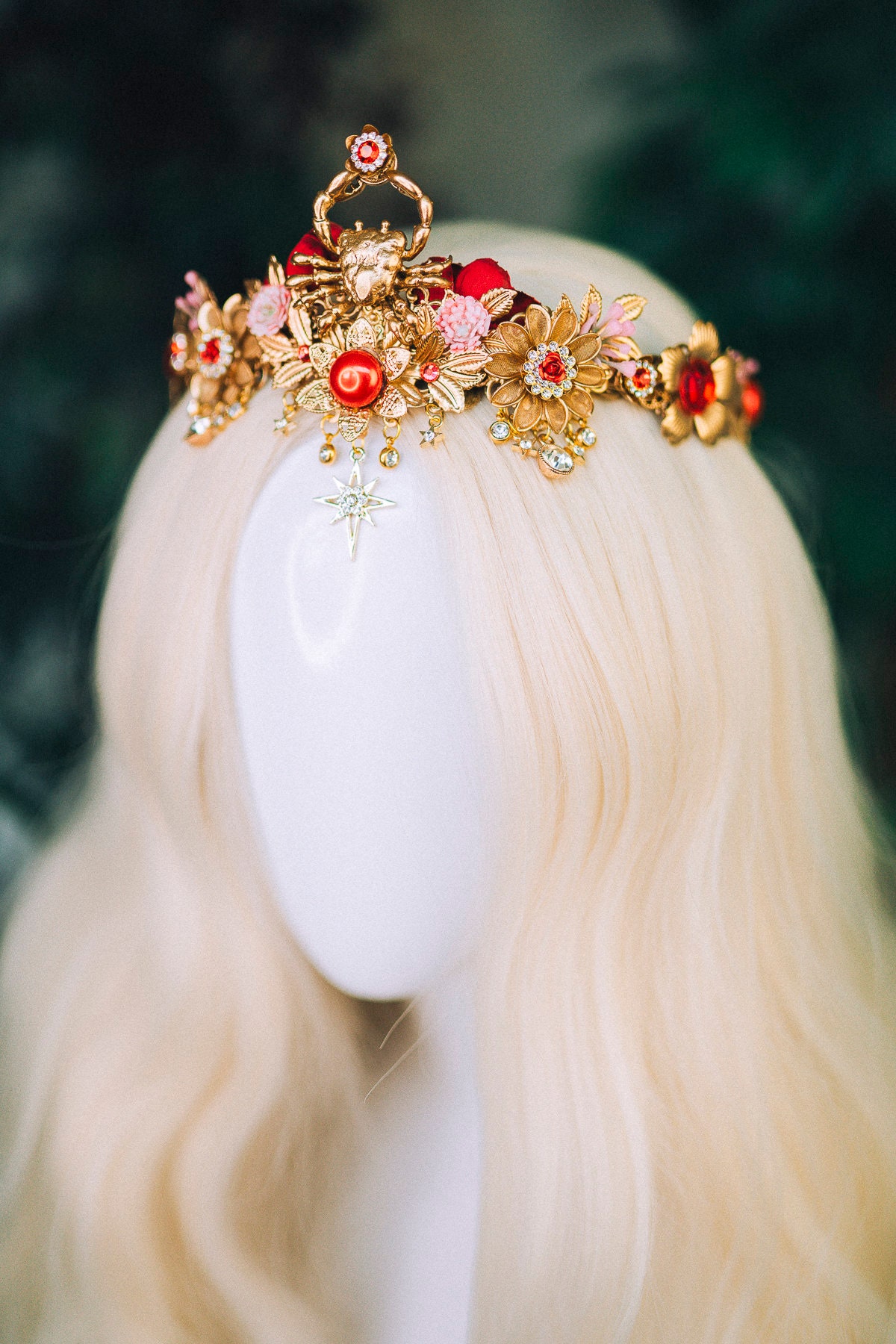 Cancer Zodiac Signs Jewellery Cancer Crown Headband Headpiece Tiara Diadem  Halloween Flower Crown Burning Man Accessories Birthday Crown - Etsy, image size:1200x1800