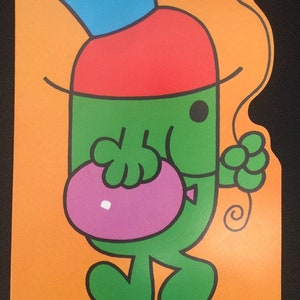 SELTENE Vintage 1978 Große Original Mr Men 'Mr Muddle' 1st Birthday Karte - Roger Hargreaves - Raphael Tuck Karte Gedruckt in UK - Mr Men Fan Karte