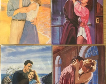 Vintage Circa 1990s Harlequin Mills & Boon &#39;Romantic Couple Scene&#39; Designs - Love Themed Junk Journal Fillers - 4 Designs -Sold Individually