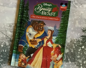 Vintage 1998 First Edition 'Beauty And The Beast The Enchanted Christmas'Walt Disney's Wonderful World Of Reading Collectable Hardback Book