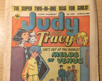 Rare Vintage From 22nd June 1985 'Judy And Tracy' Comic -Comic Strip Stories -Collectable -Childhood Nostalgia - Unusual Retro Birthday Gift