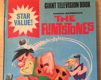 RARE Vintage 1975 Hanna-Barbera's 'The Flintstones'  Giant Television Book in Hardback - The Flintstones Fan Nostalgic/Retro Birthday Gift