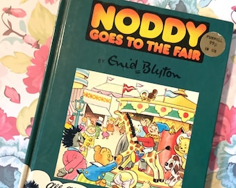 1960 年代のビンテージ児童書「ノディはフェアに行く」エニッド・ブライトン著、ハードカバー - コレクターズアイテム - ノディ好きへのギフト - 書籍 No 21 - ノスタルジア