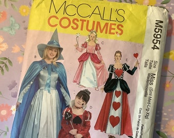 RARE Uncut F/F 2009 McCall's Costumes Sewing Pattern M5954 Misses' Storybook Costumes Sizes 8-10 to 20-22 - Theatrical/Fancy Dress Costumes