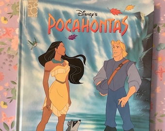 Vintage 1995 'Pocahontas' Hardback Book from the Disney Classics Collection Storybook Range - Images From The Movie -Nostalgic Birthday Gift