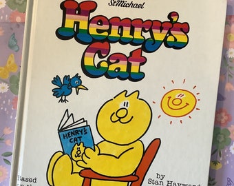 RARE & Stunning Vintage 1983 First Edition 'Henry's Cat' Book in Hardback - Picture Book Based on 1980s TV Series -Fun, Retro Birthday Gift