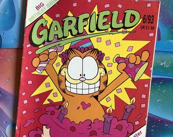 EXTREMELY Rare Vintage June 1993 'Garfield' Comic - Garfield Cartoons - Orson's Farm - Includes Pull-out Poster - Fun 30th Birthday Gift
