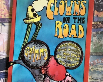 RARE Vintage 1974 First Edition 'Grimms - Clowns On The Road' Paperback Book - Collectable Book - British Humour  - Adult Humour - Fun Gift