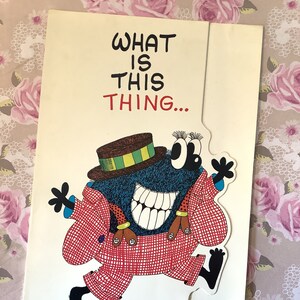 Tarjeta vintage original de 1982 EXTREMADAMENTE RARA "Things" diseñada por Roger Hargreaves - Tarjeta "Te amo" - Nostalgia de la infancia - Tarjeta romántica divertida