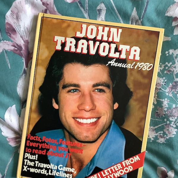 RARE Vintage 'John Travolta Annual 1980' in Hardback - Grease/Saturday Night Fever Fan Book Gift - Colour Photos/Articles - Nostalgic Gift