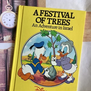 Vintage 1991 &#39;Ein Festival der Bäume - Ein Abenteuer in Israel&#39; Disneys kleine Weltbibliothek Hardcover-Buch - Sammlerbuch - lustiges Buchgeschenk