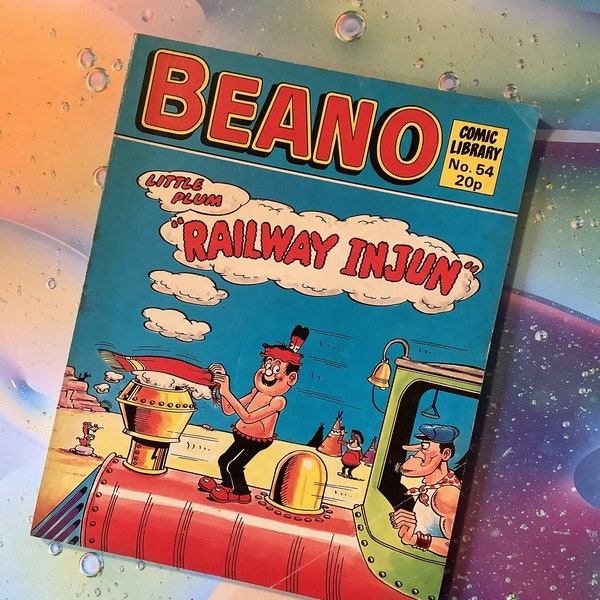 Rare Vintage From 1984 ‘Beano - Little Plum in Railway Injun' Mini Comic No. 54 - Comic Strip Story -Fun, Nostalgic/Retro 40th Birthday Gift