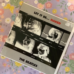 Cartão de felicitações em branco da capa do álbum dos Beatles 'Let It Be... Naked' 2003 de 2009 - Paper Ephemera - Junk Journal Filler - Cartão de fã dos Beatles