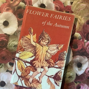 希少なヴィンテージ児童書（ISBN発行前）『秋の花の妖精たち』シセリー・メアリー・バーカー著、ハードカバー - カラー図版24枚 - ヴィンテージブックギフト