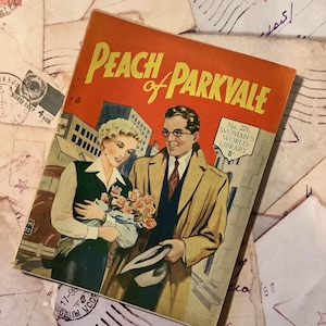 Very RARE Circa 1950s Vintage Woman&#39;s World Library Novelette &#39;Peach of Parkvale&#39; - Pocket Size Paperback - Romance Story - Separated Cover