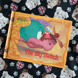 1992 Vintage Children&#39;s Book The Little Mermaid’s Treasure Chest ‘The Big Switch’ Hardback -Fun, Disney Birthday Gift -Ariel Lover Book Gift