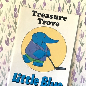 EXTREMELY RARE Vintage 1980 &#39;Treasure Trove - Little Blue&#39; Paperback Book by Iris & Simon Purcell Pictures by Digby Turpin - 70s Nostalgia