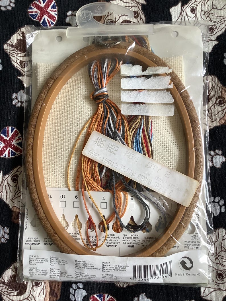 VINTAGE Permin of Copenhagen Danish Art Needlework Kit - Design No 12 ...