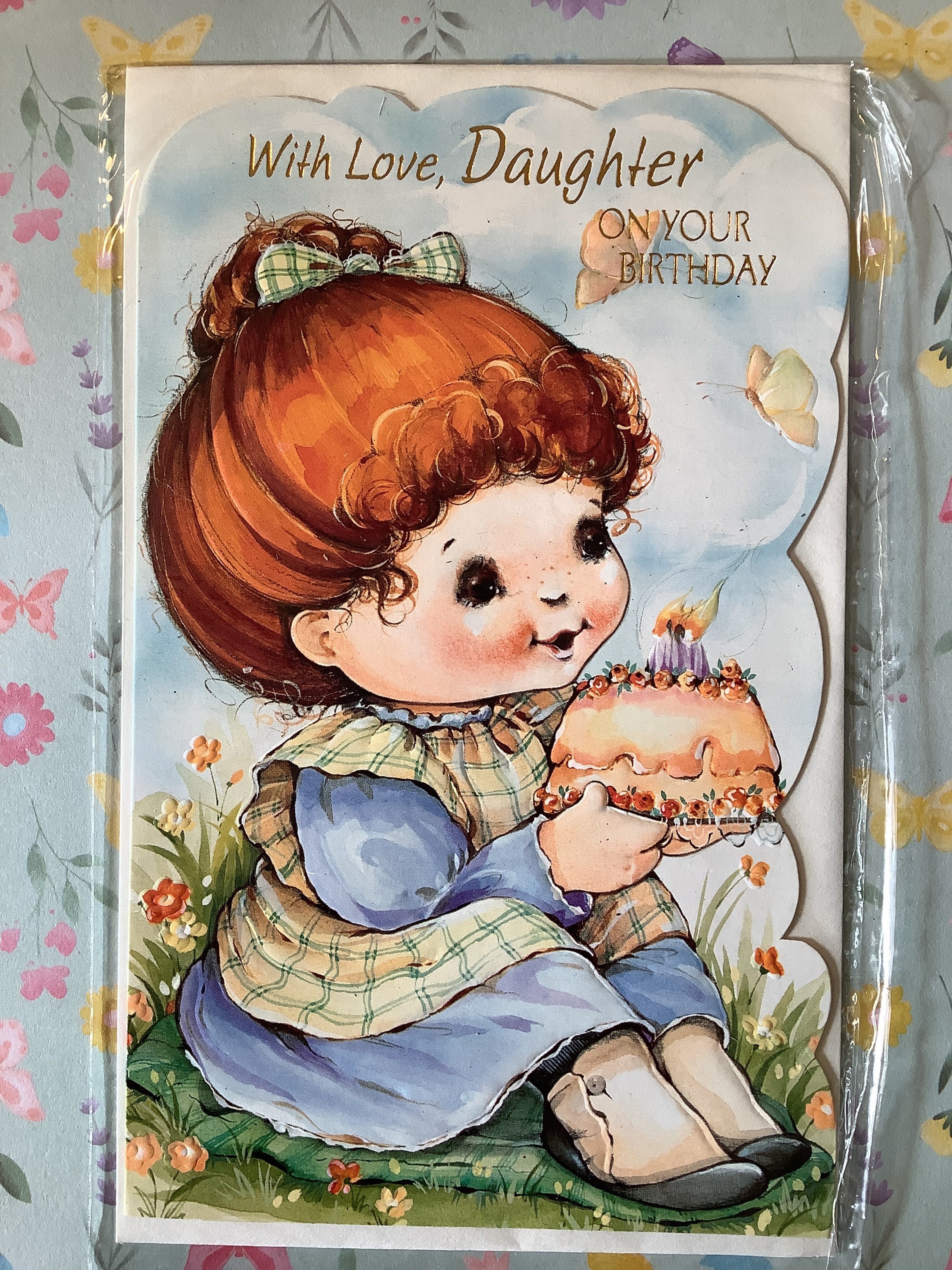 RARE Vintage Circa 1970s 'with Love, Daughter on Your Birthday' Card ...