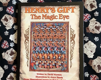 RARE Vintage 1994 'Henry's Gift - The Magic Eye' Book in Hardback Written by David Worsick - Fantasy Story and Art - Unusual Book Gift