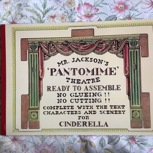 RARE Vintage 1980s 'Mr Jackson's Pantomime Theatre' Ready to Assemble - No Glueing! No Cutting! Text, Characters & Scenery for Cinderella