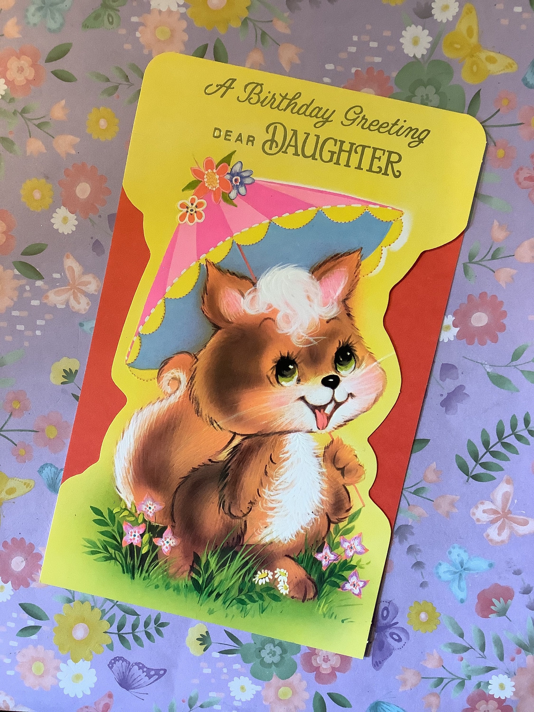 Geburtstagskarte Für Tochter Zum 5. Geburtstag – Mit Anstecker, Ca. 22,9 X 12,7 Cm