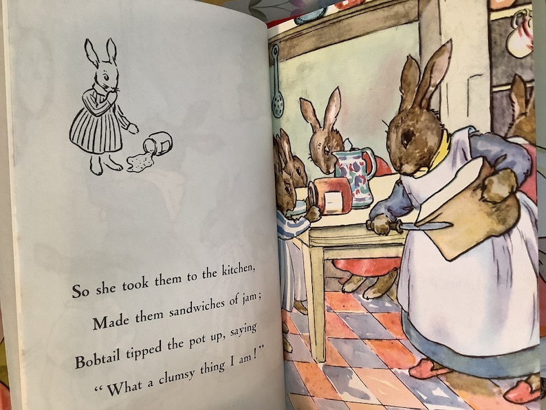 A Clumsy Rabbit Vintage 'bunnikin's Picnic Party' Ladybird Hardback Book – 1982 ...