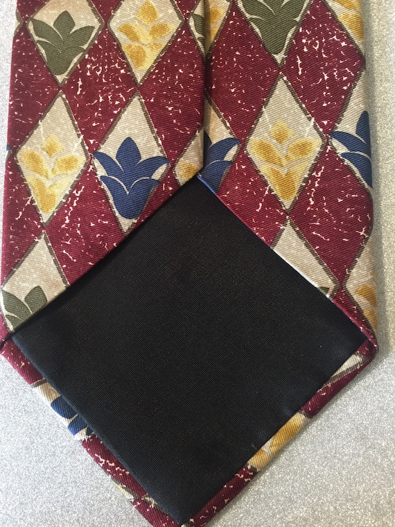 Cravate Vintage Hugo Boss 100% Soie - Motif Géométrique Multicolore - Bon État