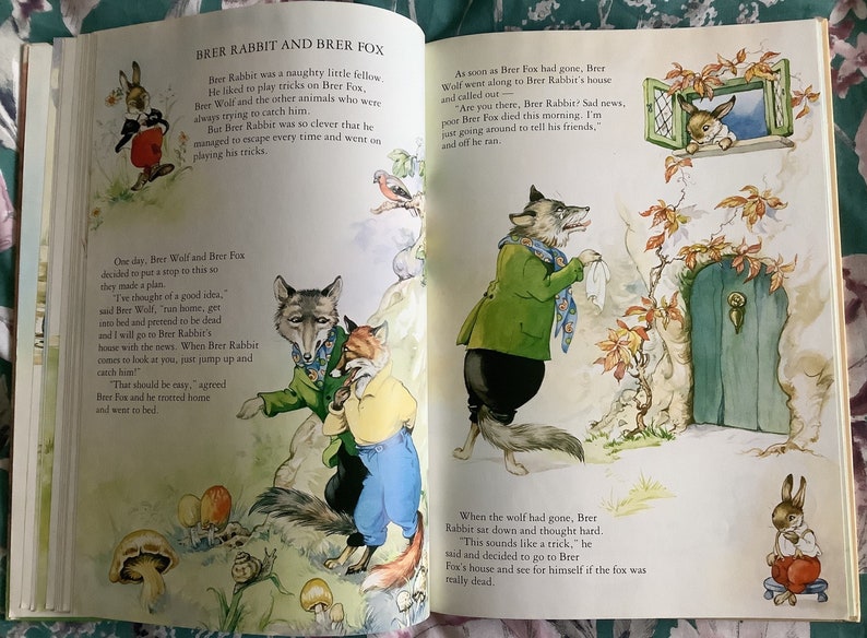 RARE Vintage 1989 'my Big Book of Brer Rabbit Stories' Hardback Book ...