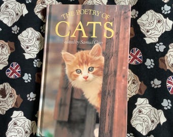 Raro libro vintage del 1986 "The Poetry Of Cats" con copertina rigida, a cura di Samuel Carr - Un regalo divertente per il 40° compleanno di un amante dei gatti e della poesia.
