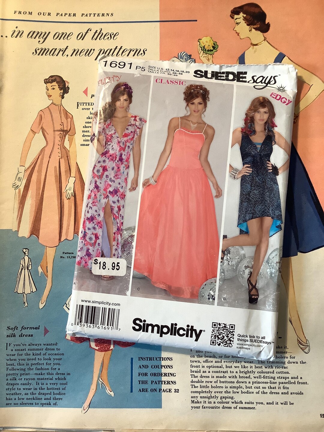 Uncut 2013 Simplicity Sewing Pattern No 1691 Misses' Occasion Dress in ...