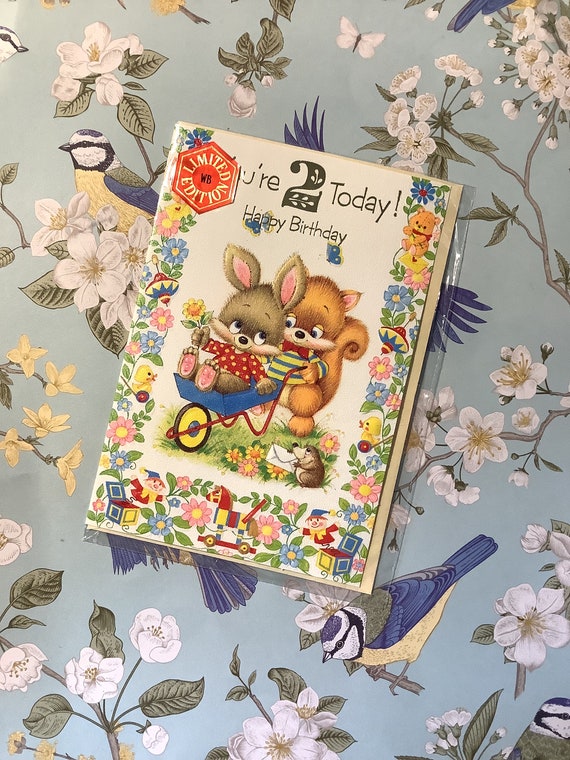 RARE Vintage Circa 1970s Limited Edition You're 2 Today! Happy Birthday Birthday' Card Cute Squirrel, Rabbit & Hedgehog Design -card to Keep - Etsy RARE Vintage Circa 1970s Limited Edition You're 2 Today! Happy Birthday Birthday' Card Cute Squirrel, Rabbit & Hedgehog Design -card to Keep - Etsy