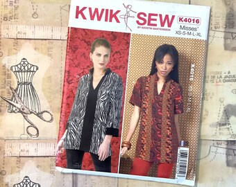Uncut Kwik Sewing Pattern 4016, Misses' Loose-fitting Pullover