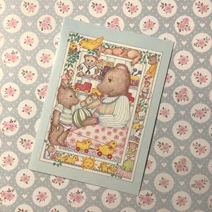 RARO biglietto d'auguri per la festa della mamma degli anni '80 circa - STUPENDO design di mamma e orsetto di Christina Weidman - Un grazioso biglietto nostalgico da incorniciare