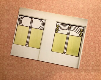 Vintage 2002 Charles Rennie Mackintosh Blank Greetings Card - Art Nouveau Style Detail Photo Card - STUNNING Card To Frame - Art Lover Card