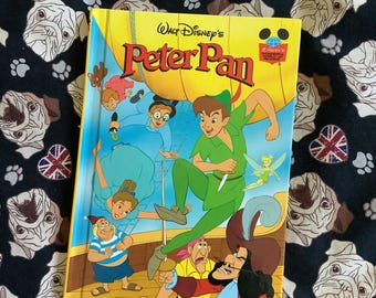 Edizione vintage del 1993 di "Peter Pan" della collana "Il meraviglioso mondo della lettura" di Walt Disney - Libro con copertina rigida da collezione - Regalo nostalgico e divertente per il compleanno