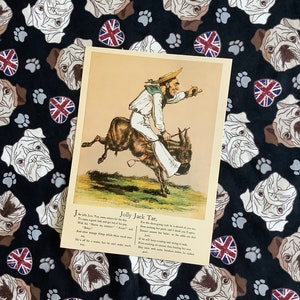 Uiterst ZELDZAME Vintage jaren 1970 'Jolly Jack Tar' Chimera Postal Prints Blank Noteboard Army & Navy Drolleries c1880 door Major Seccombe - Leuk cadeau