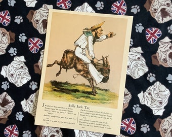 Extrêmement RARE vintage des années 1970 « Jolly Jack Tar » Chimera Postal Prints Blank bloc-notes Army & Navy Drolleries c1880 par le Major Seccombe - Cadeau amusant