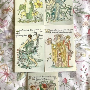 Walter Crane 'Flora's Feast' Design-briefkaarten en enveloppen - kaarten om in te lijsten - prachtig ontwerp - kaart poëzieliefhebber - kunstfan - afzonderlijk verkocht